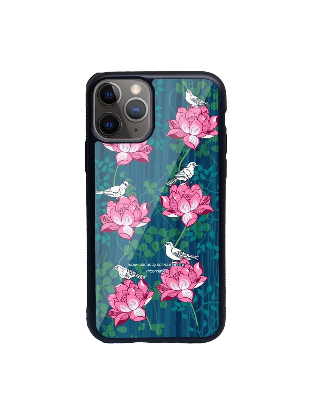 macmerise Blue & Pink Floral Printed iPhone 11 Pro Max Back Case