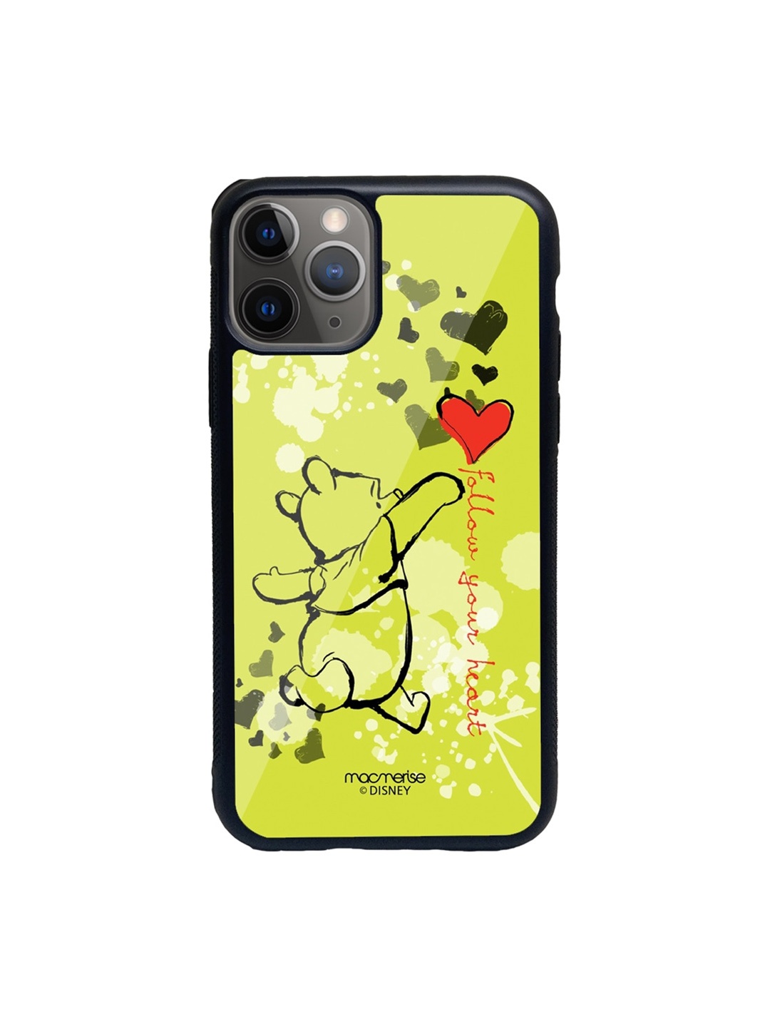 macmerise Green & Black Winnie the Pooh Printed iPhone 11 Pro Max Phone Case
