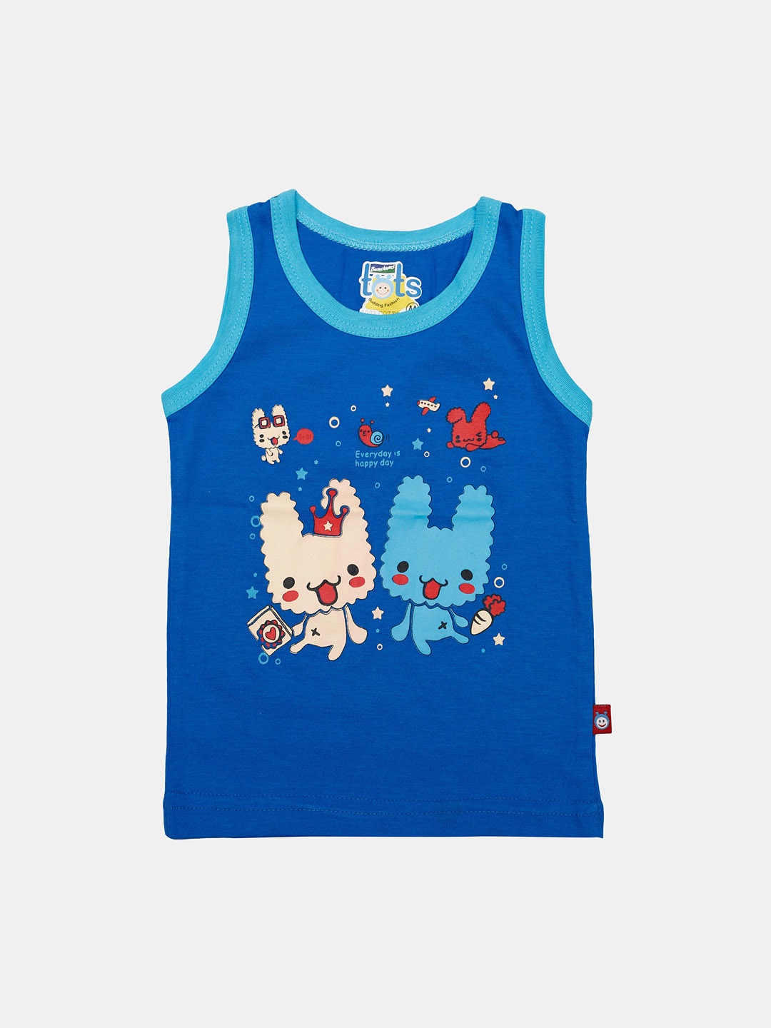 Bumchums Kids Pack Of 2 Assorted Printed Round Neck T-shirt