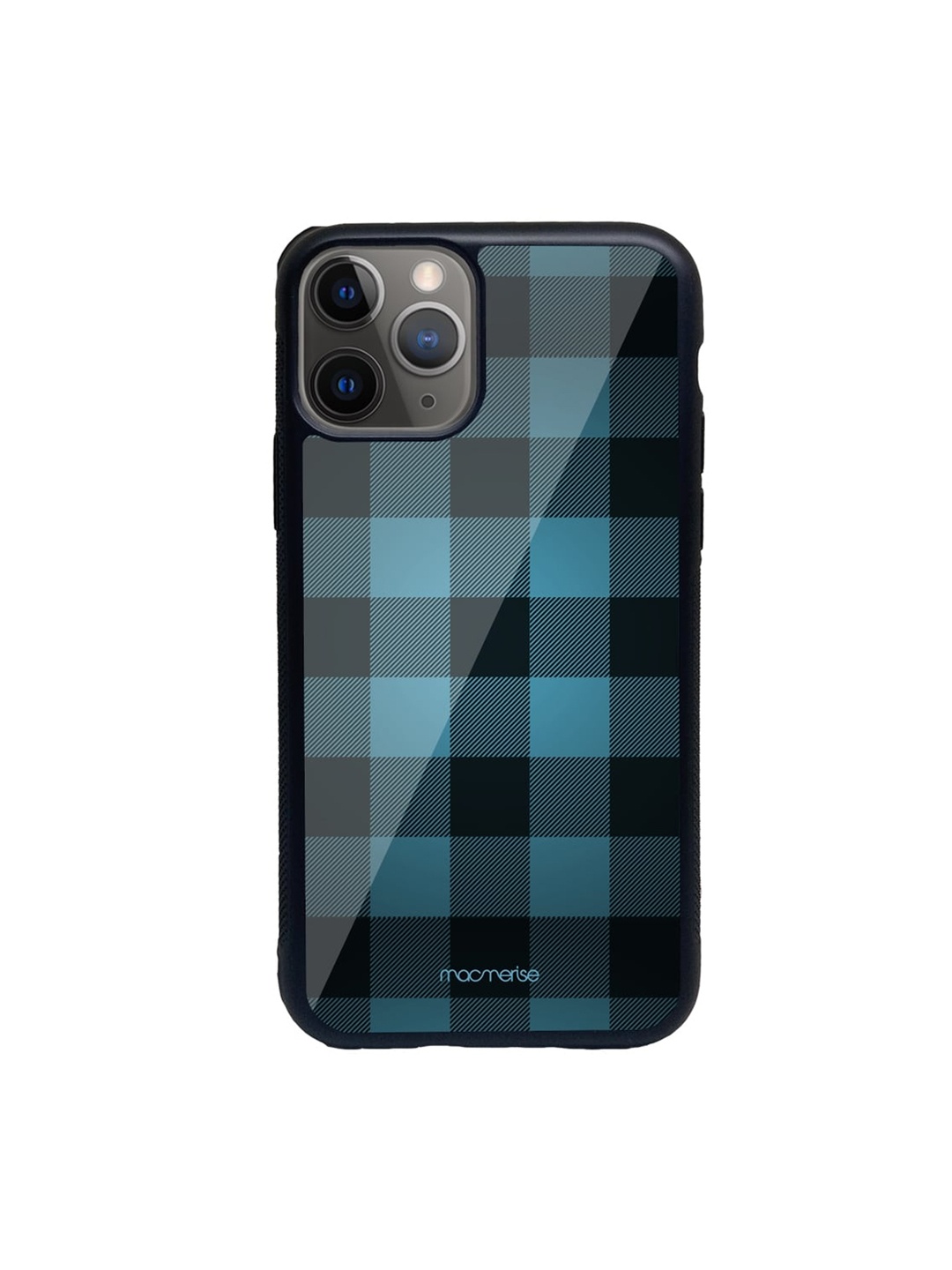 macmerise Blue & Black Checkmate Pattern iPhone 11 Pro Max Back Case