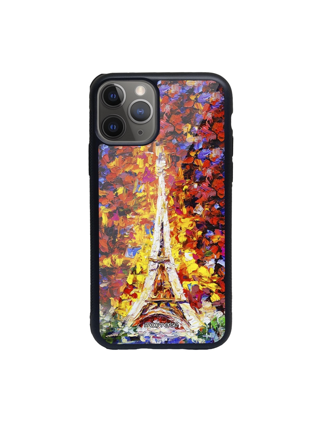 macmerise Orange & Yellow Artistic Eifel Printed iPhone 11 Pro Max Back Case