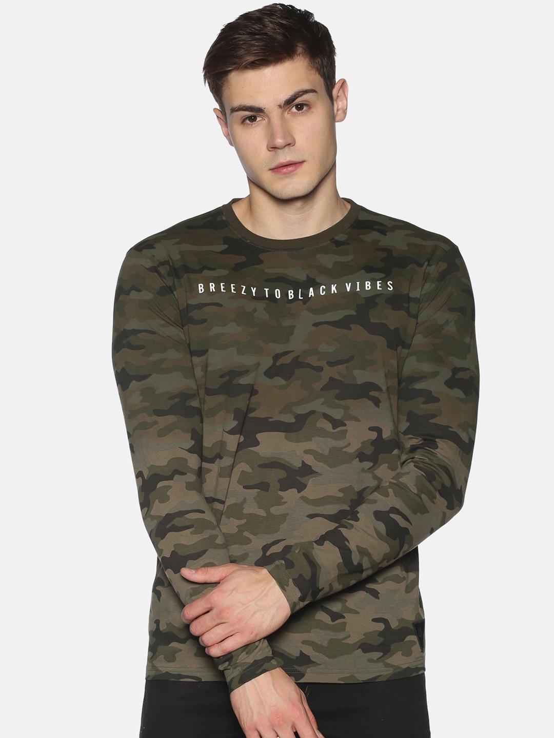 UrGear Men Olive Green Black Camouflage Printed Round Neck Cotton Pure Cotton T-shirt
UrGear Men Olive Green Black Camouflage Printed Round Neck Cotton Pure Cotton T-shirt
