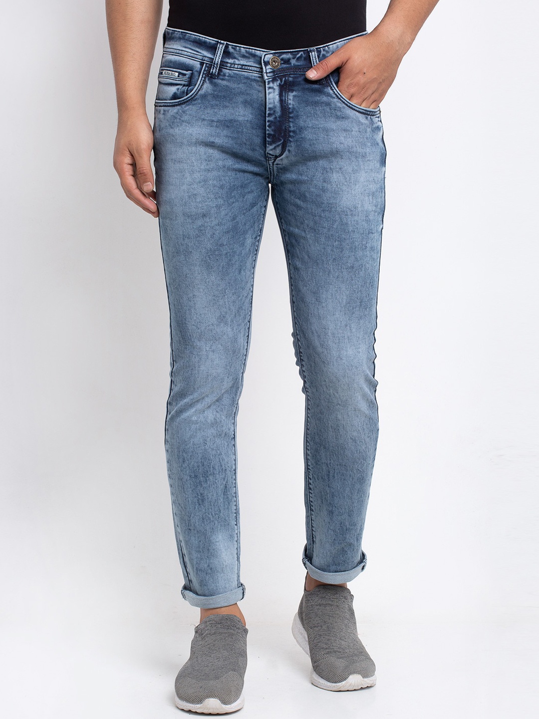 Rodamo Men Blue Slim Fit Mid-Rise Clean Look Jeans