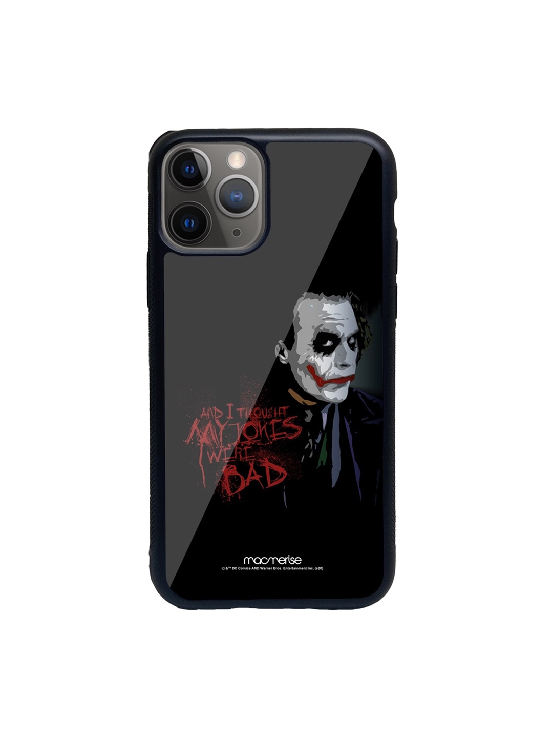 macmerise Black & Red Joker Sarcasm Printed iPhone 11 Pro Back Case