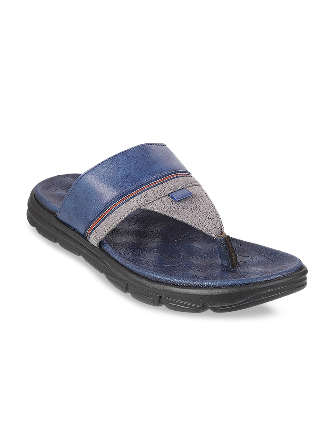 Mochi Men Blue & Grey Comfort Sandals