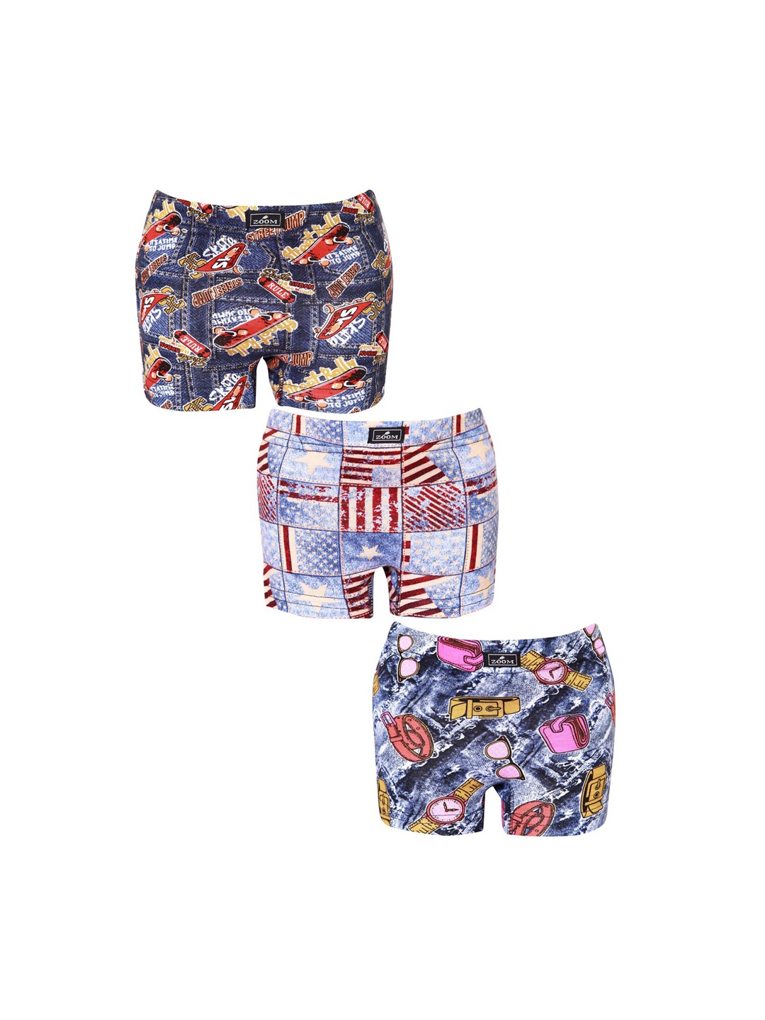 Zoom Minimondo Kids Pack Of 3 Assorted Boyshorts MILO-1-22