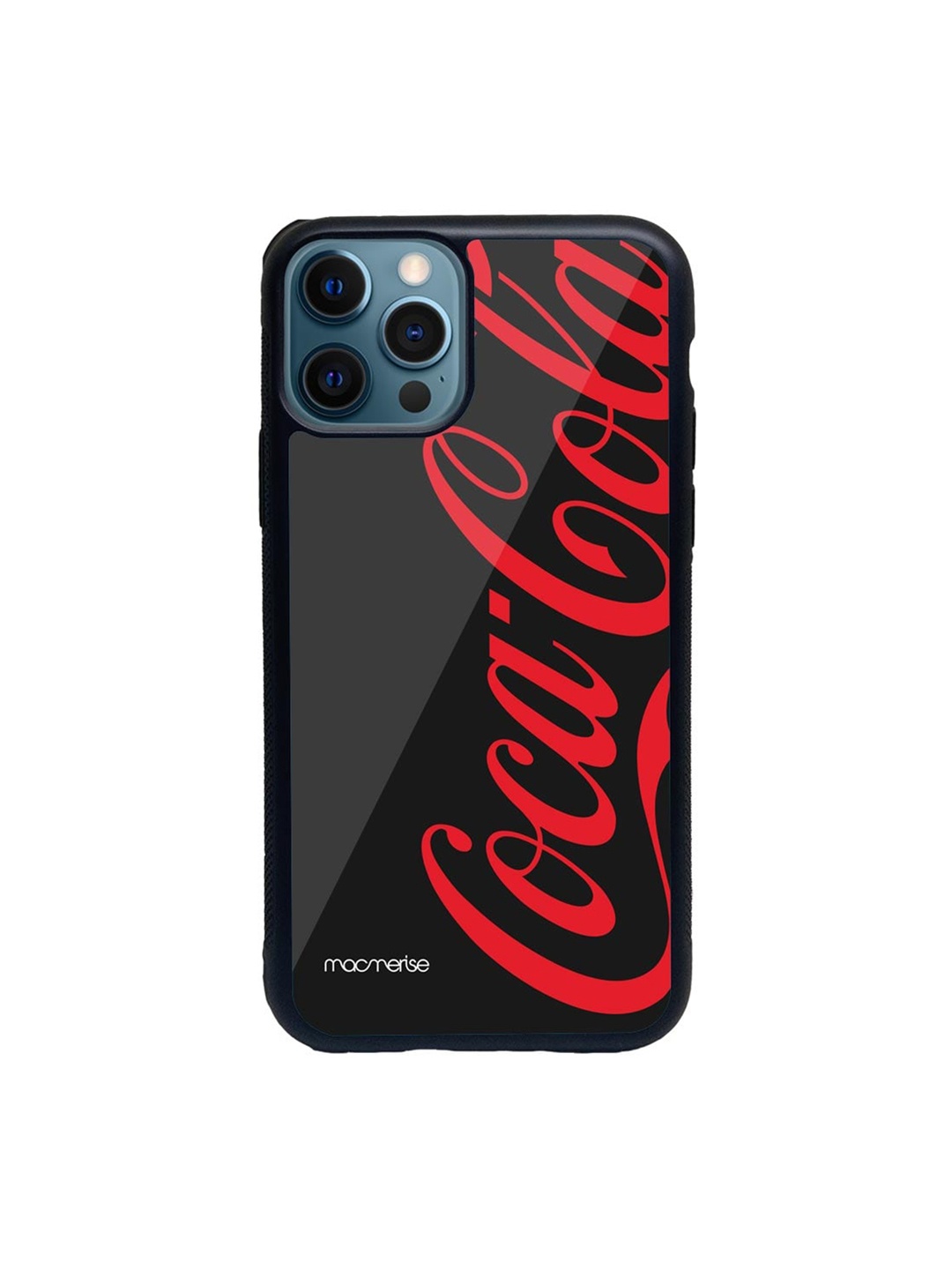 macmerise Black & Red Coke Printed iPhone 12 Pro Max Back Case
