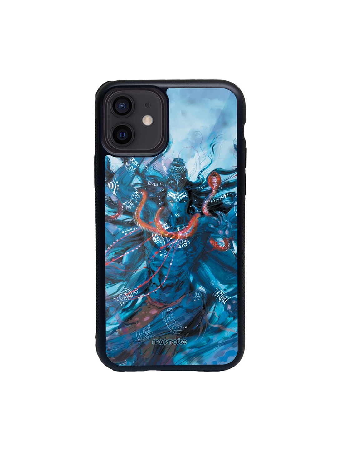 macmerise Blue & Red Shiva Tandav Printed iPhone 12 Back Case