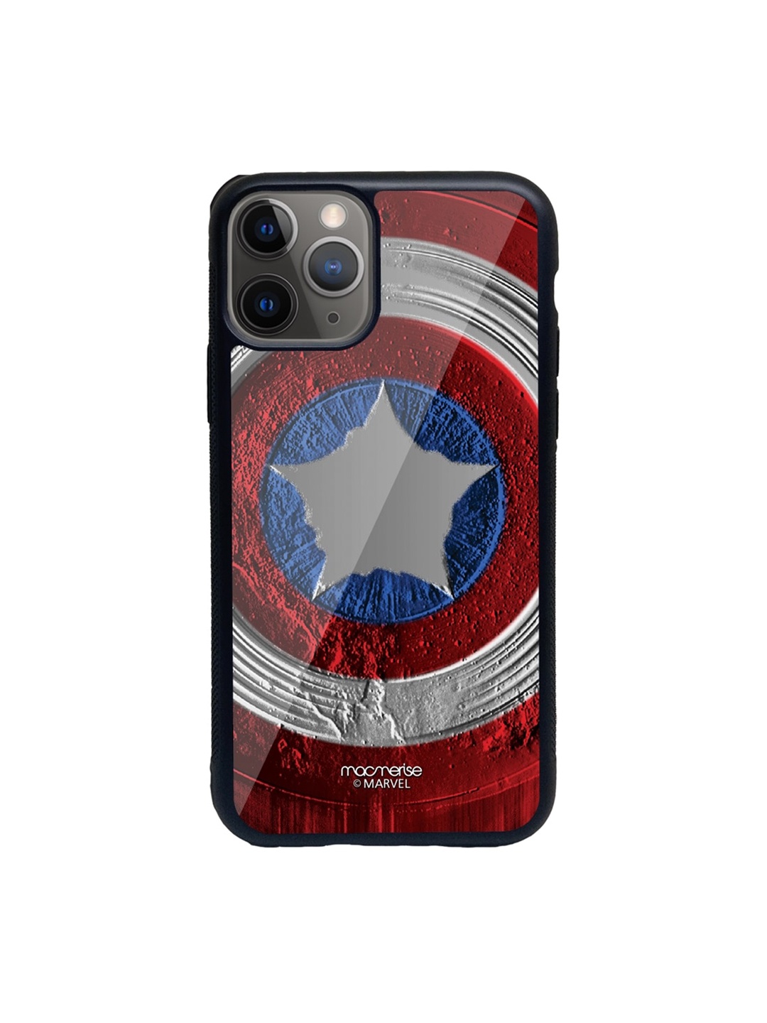 macmerise Black & Red Stoned Shield iPhone 11 Pro Max Back Case
