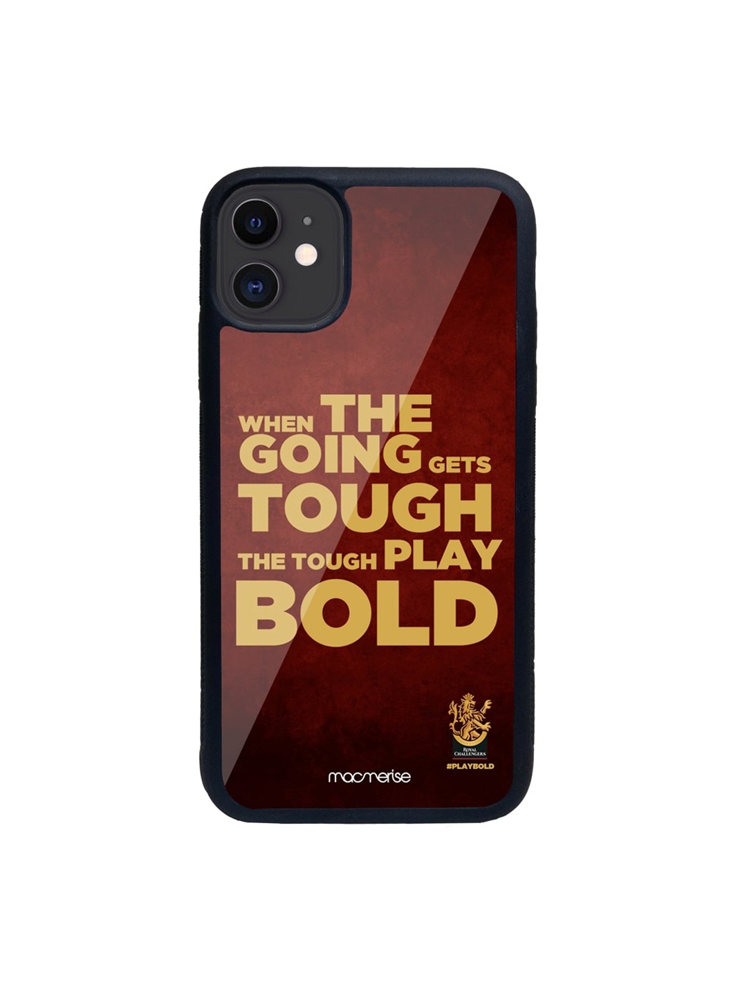 macmerise Brown & Yellow Tough Play Bold Printed iPhone 11 Back Case