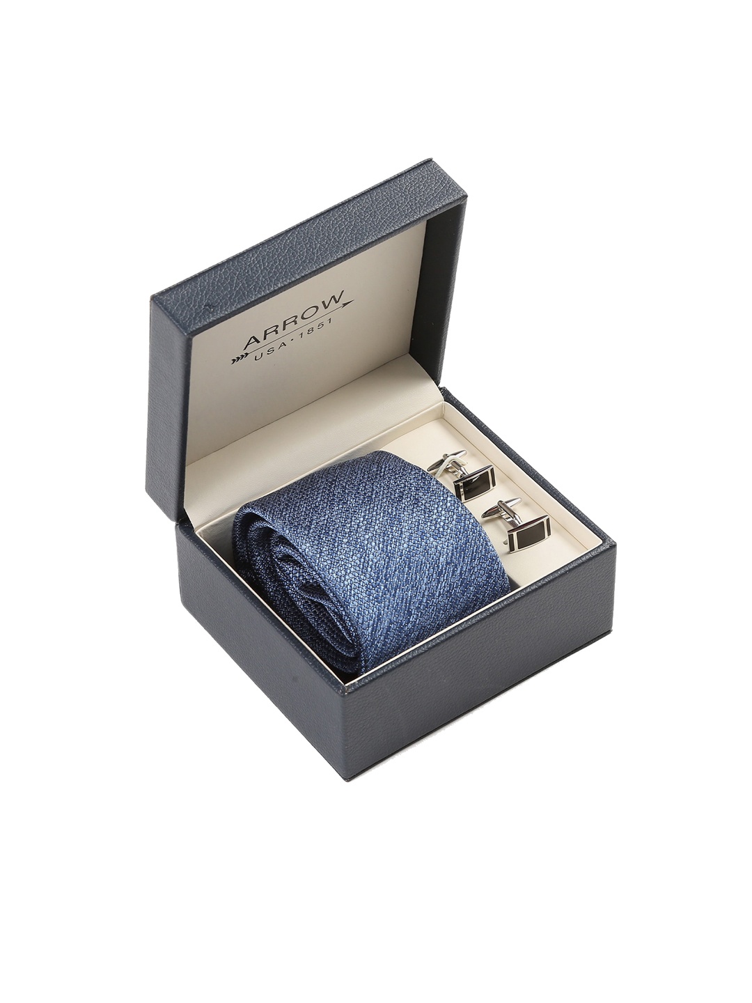 Arrow Men Blue & Silver-Toned Accessory Gift Set