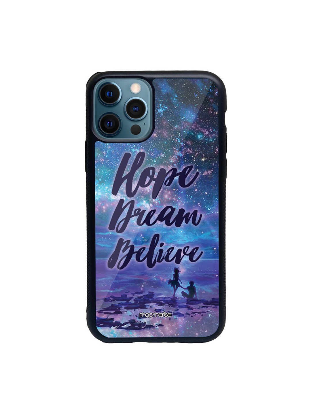 macmerise Blue & Black Hope Dream Believe iPhone 12 Pro Back Case