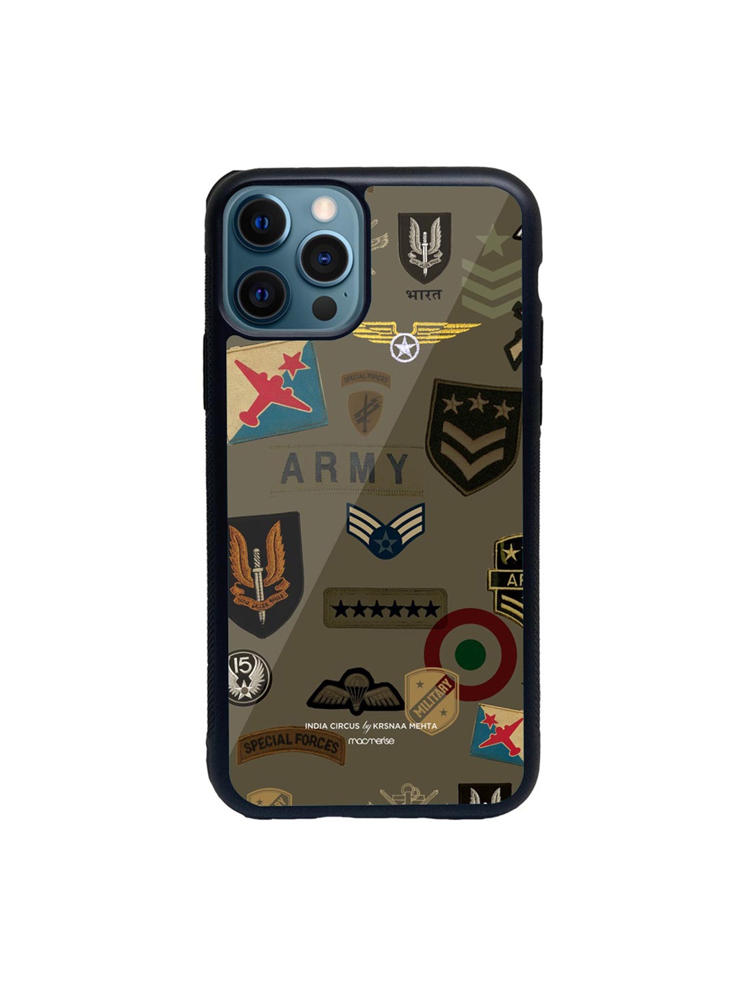 macmerise Olive Brown & Black Roger that Printed iPhone 12 Pro Back Case