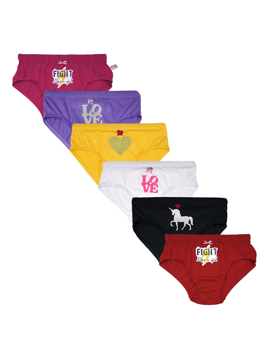 DChica Girls Pack Of 6 Printed Basic Briefs DCPNMR6662/10-12, Fuchsia
DChica Girls Pack Of 6 Printed Basic Briefs DCPNMR6662/10-12, Fuchsia