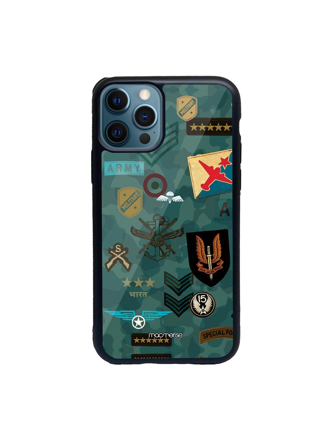 macmerise Black & Teal Blue Roger That iPhone 12 Pro Back Case