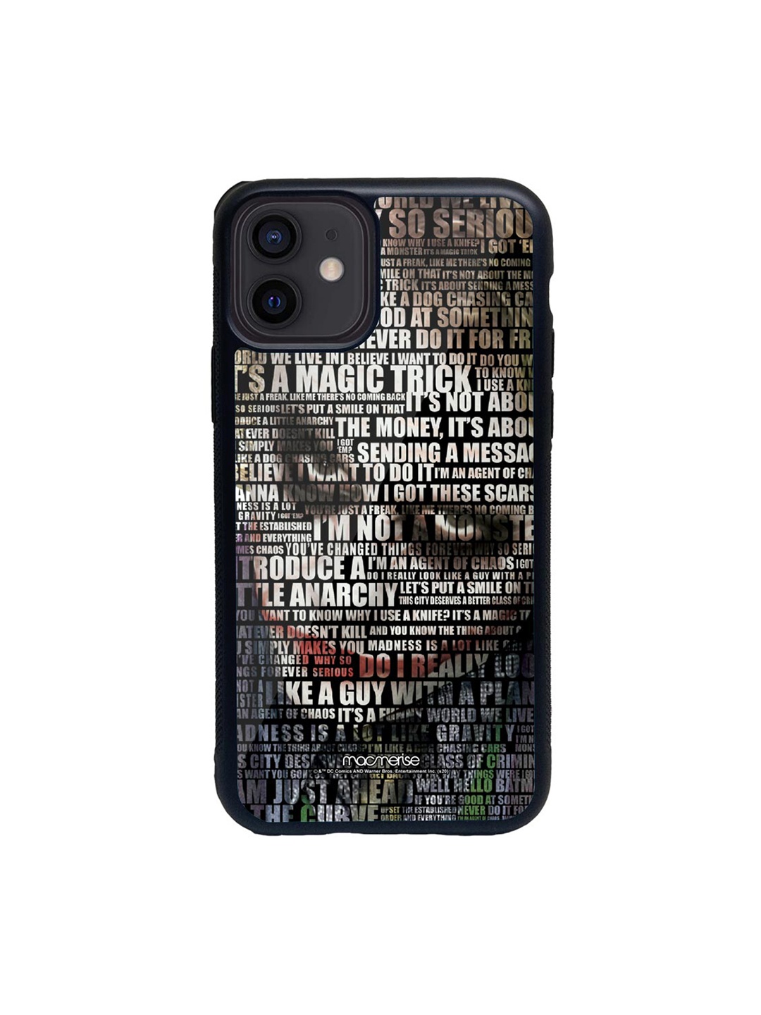 macmerise Black & White Joker Quotes Glass iPhone 12 Mini Case