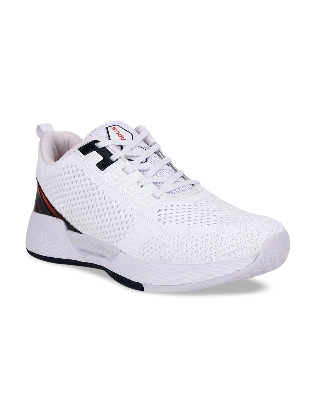 Campus Men White & Blue Mesh Running Shoes