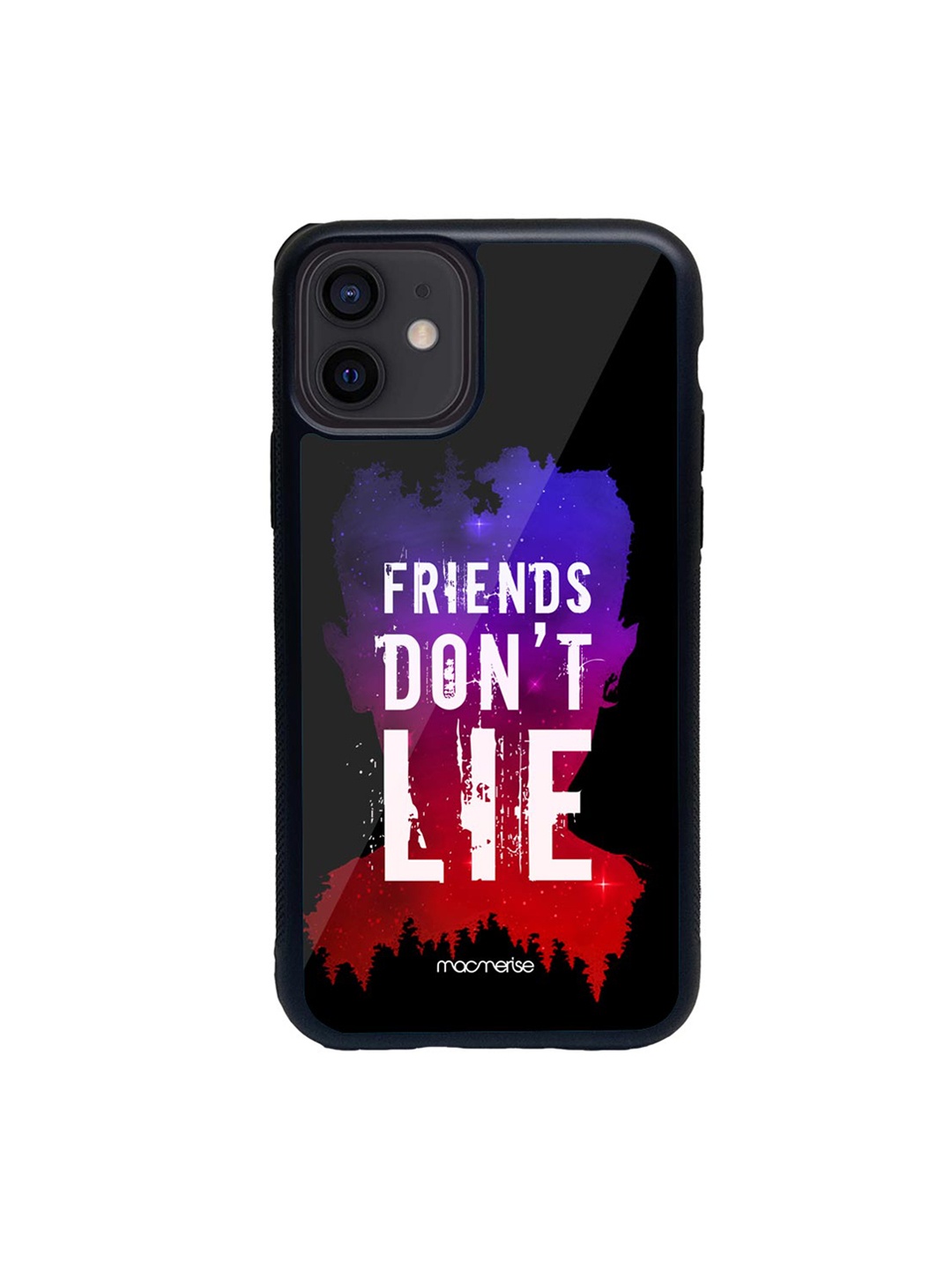 macmerise Black & Purple Friends Don't Lie Glass iPhone 12 Mini Phone Case