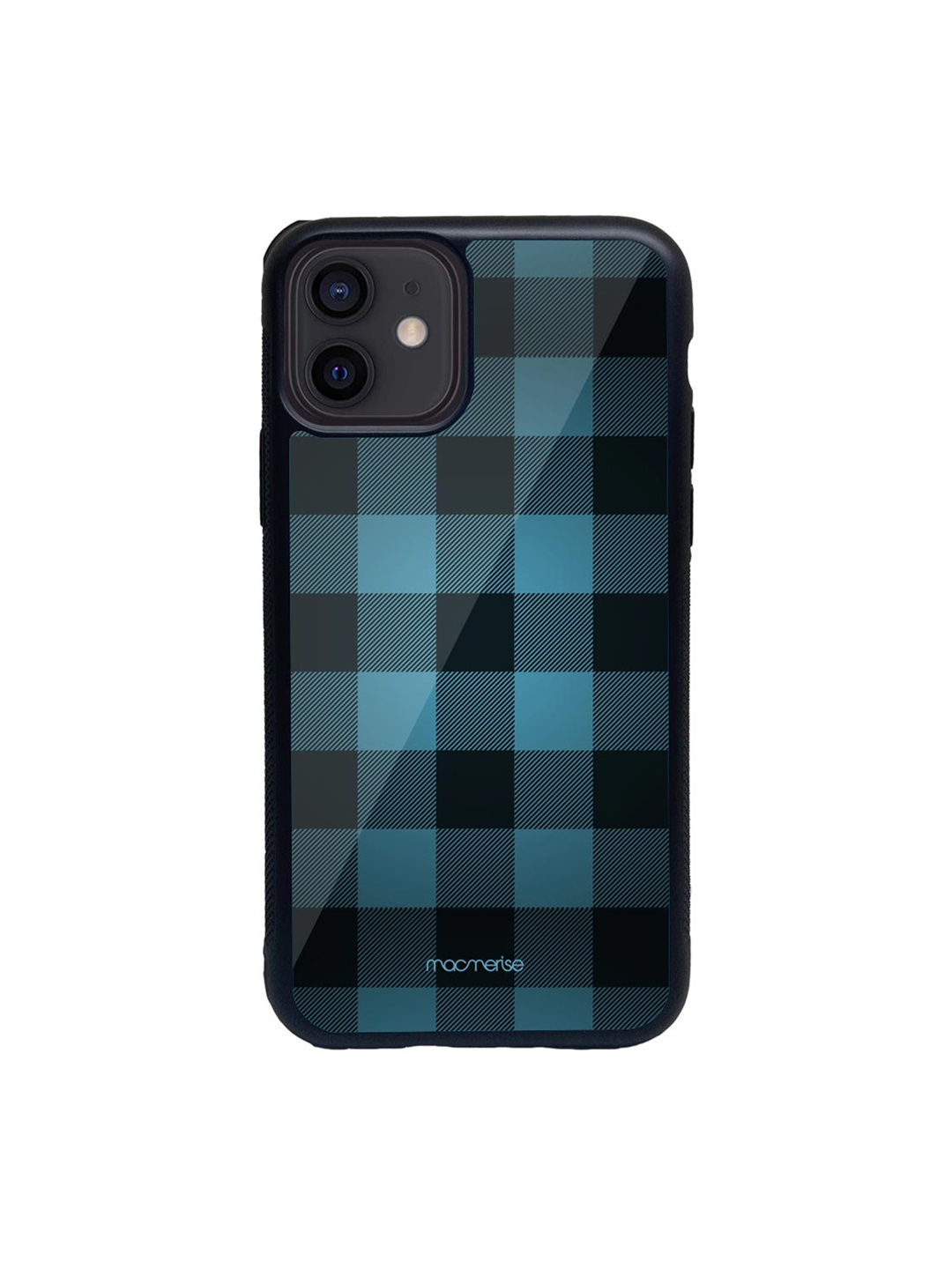macmerise Blue & Black Checkmate iPhone 12 Back Case