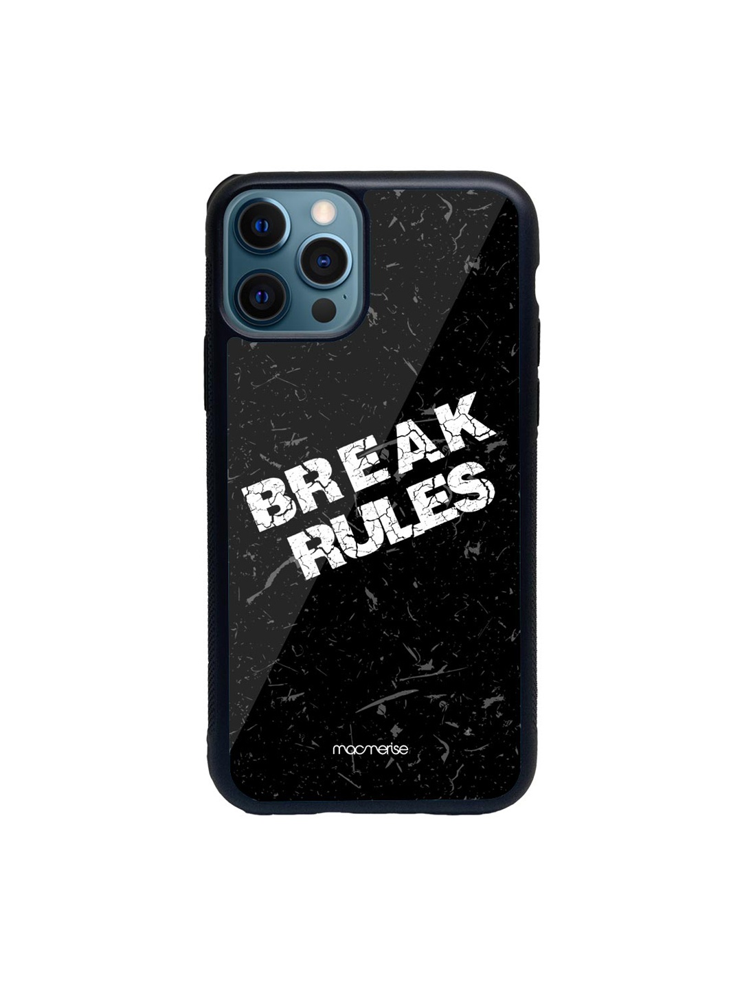 Macmerise Black & White Break Rules Glass iPhone 12 Pro Phone Case