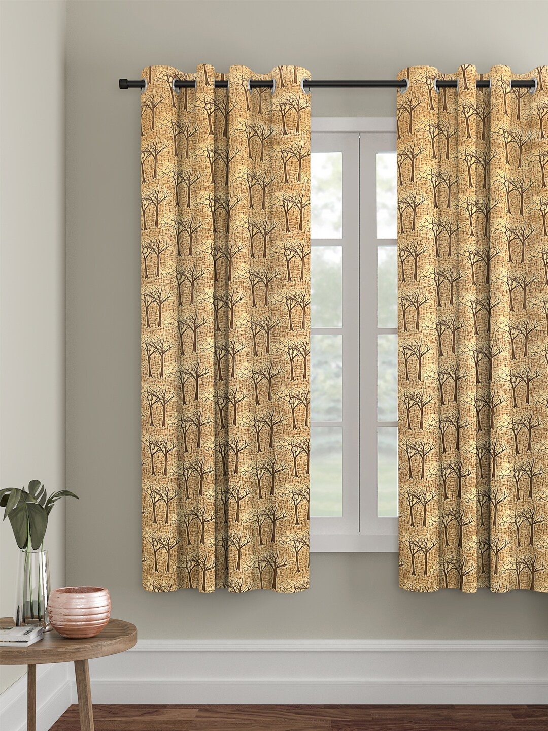 HOSTA HOMES Beige Single Curtain