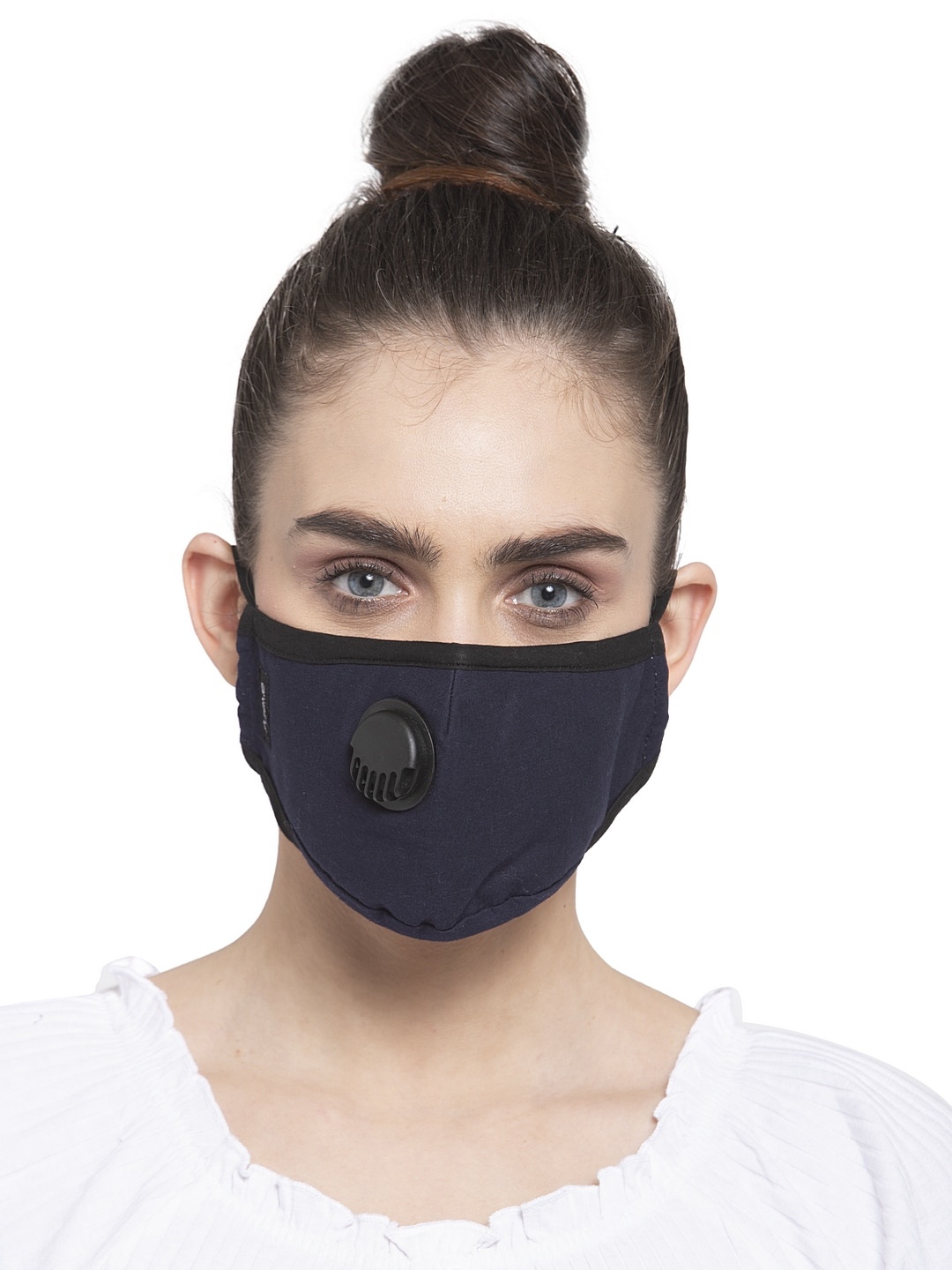PureMe Air Masks Unisex Navy Blue Solid 5-Ply Reusable Valved Protective Outdoor Mask
PureMe Air Masks Unisex Navy Blue Solid 5-Ply Reusable Valved Protective Outdoor Mask