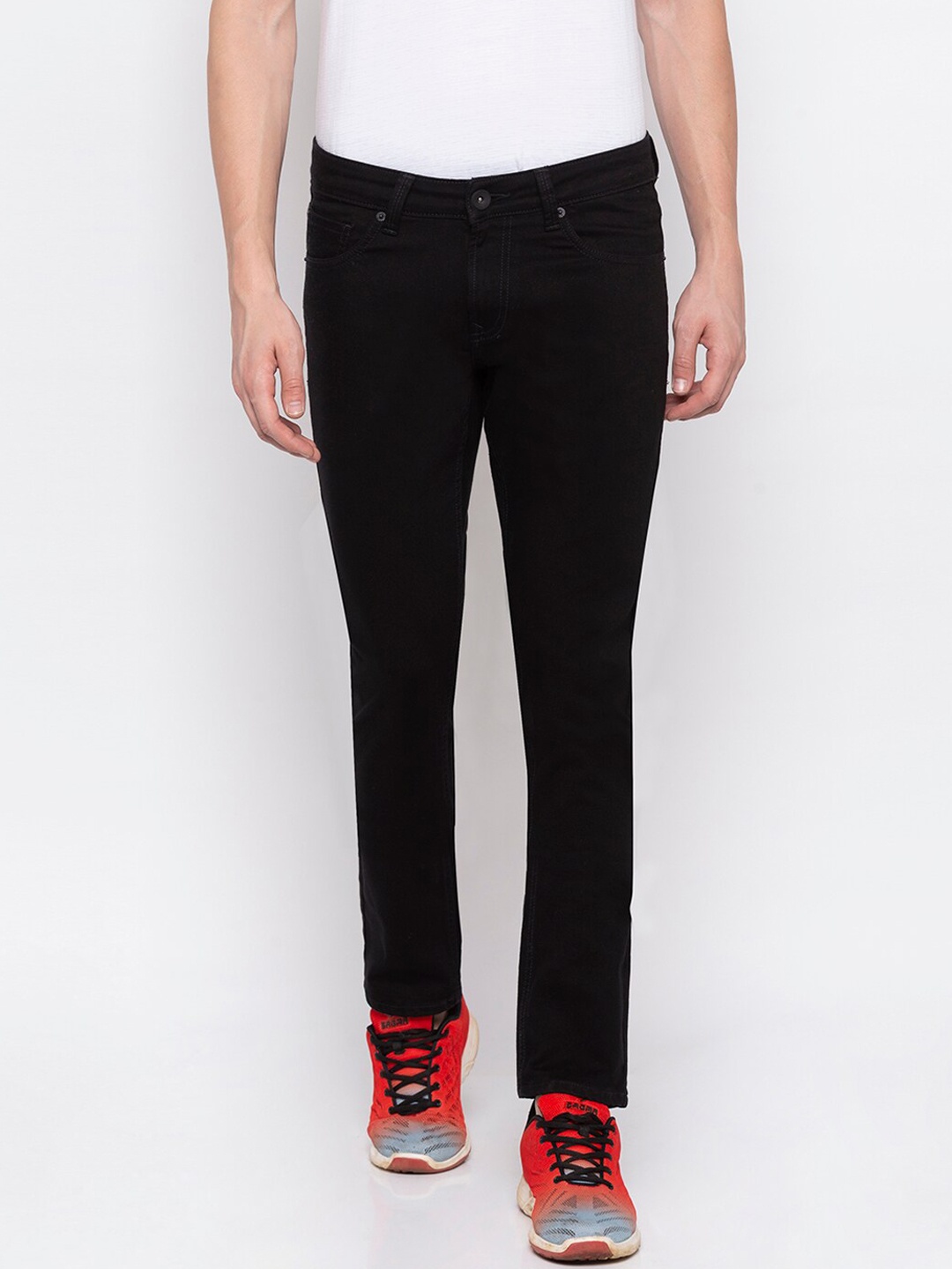 SPYKAR Men Black Skinny Fit Low-Rise Clean Look Jeans