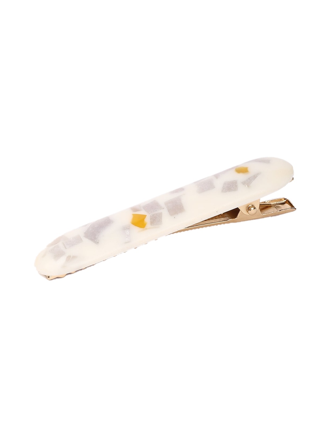 FOREVER 21 Off-White Printed Alligator Hair Clip
