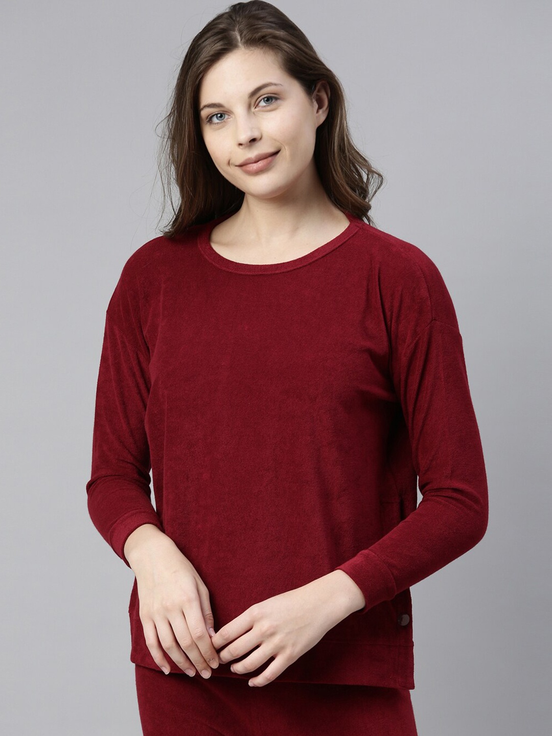 RAREISM Women Maroon Regular Top