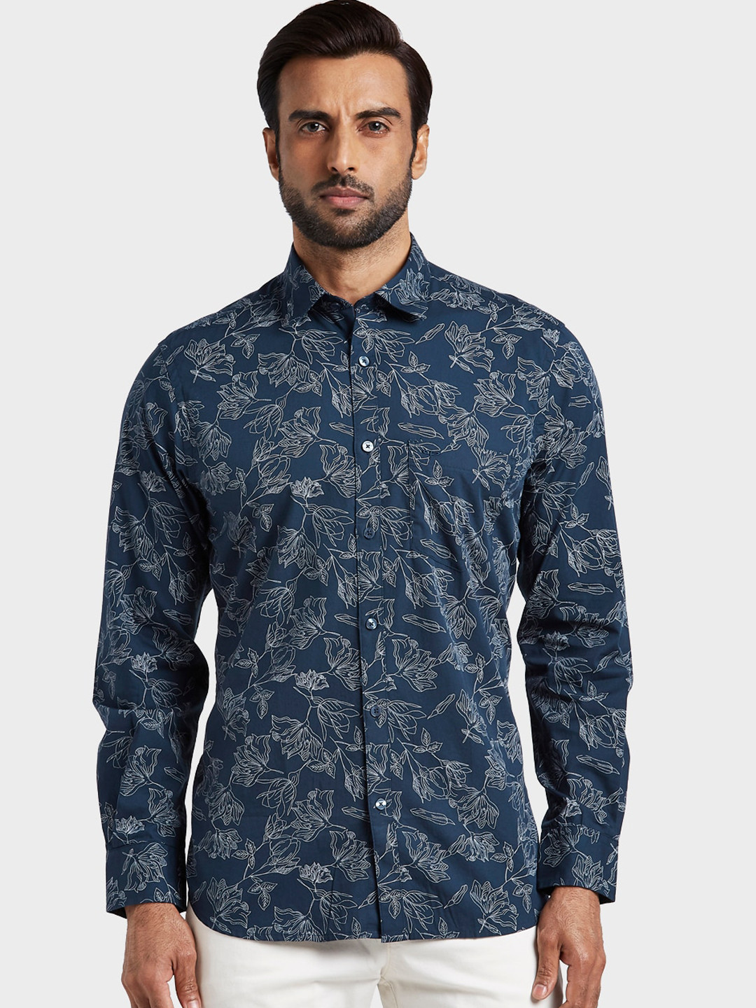 ColorPlus Men Blue Tailored Fit Printed Casual Shirt
ColorPlus Men Blue Tailored Fit Printed Casual Shirt