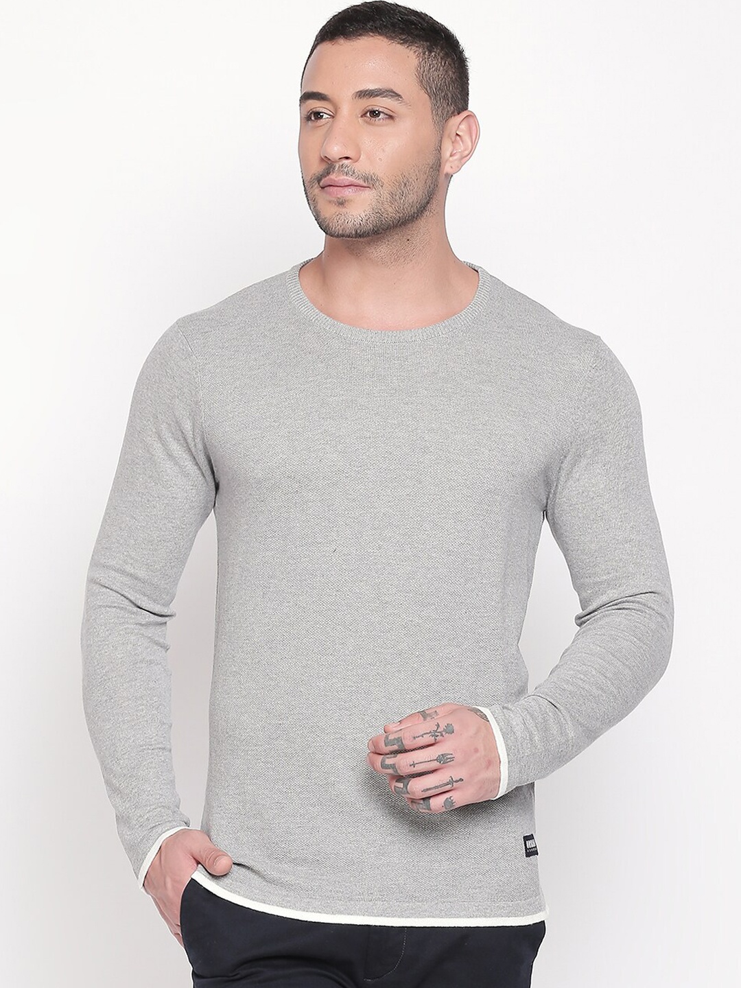 Urban Ranger by pantaloons Men Grey Sweater