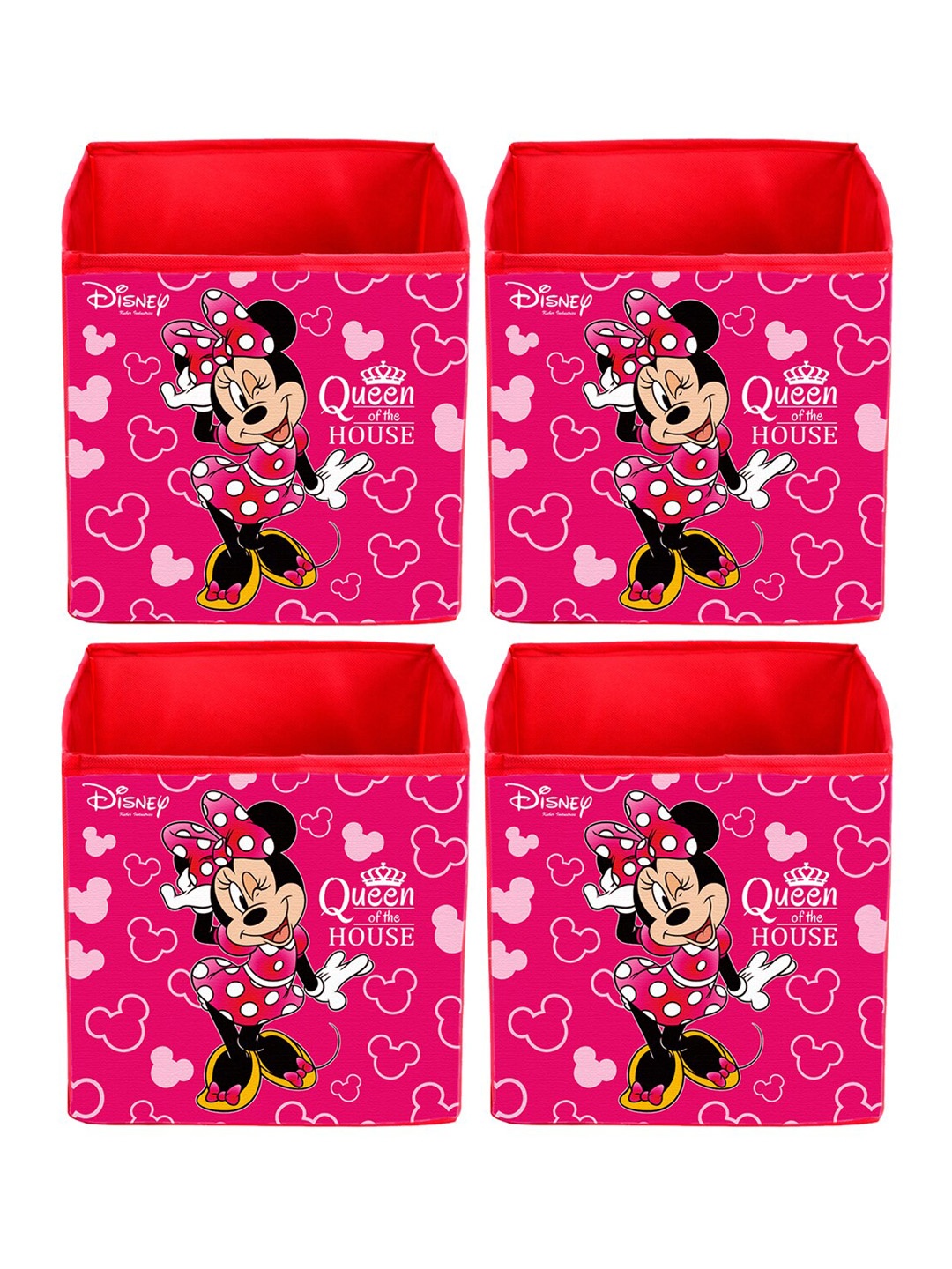 Kuber Industries Set Of 4 Pink & Black Disney Minnie Print Extra Large Foldable Storage Cube With Handle
Kuber Industries Set Of 4 Pink & Black Disney Minnie Print Extra Large Foldable Storage Cube With Handle