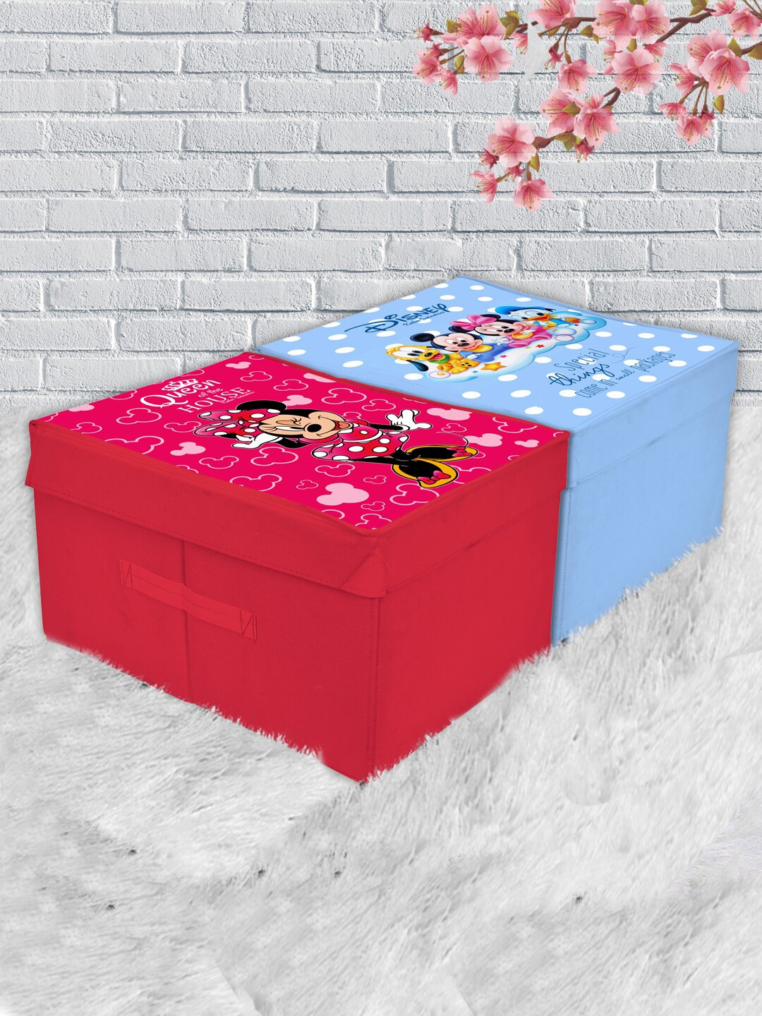 Kuber Industries Set Of 2 Disney Print Foldable Storage Organizer Box With Lid, Pink
Kuber Industries Set Of 2 Disney Print Foldable Storage Organizer Box With Lid, Pink