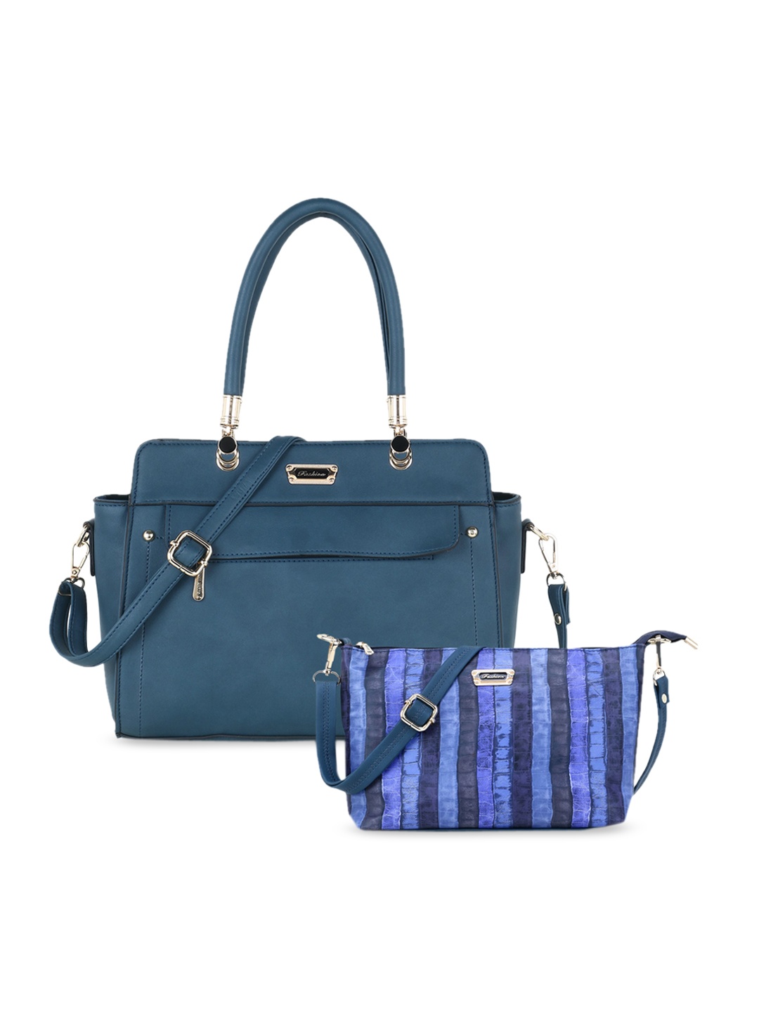 WOMEN MARKS Blue Textured Handheld & Sling Bag