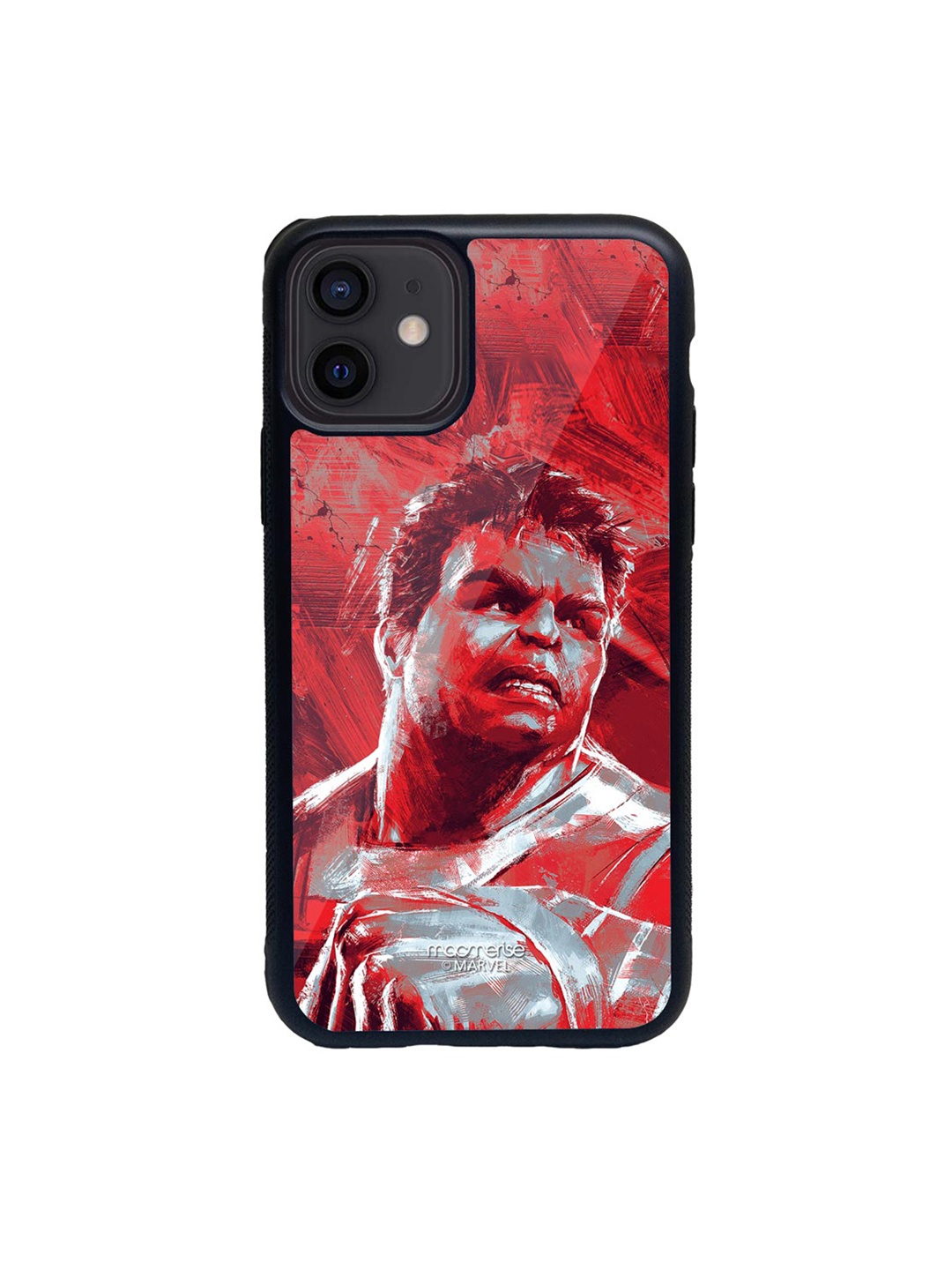 macmerise Red & Grey Charcoal Art Hulk iPhone 12 Back Case