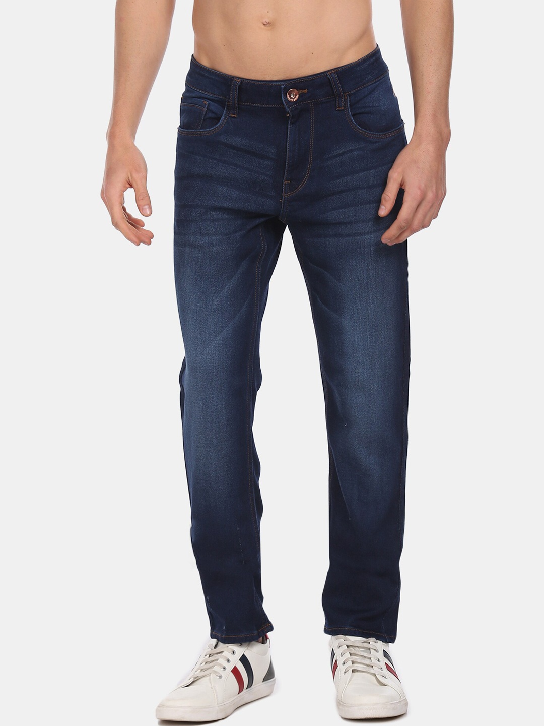 Flying Machine Men Blue Slim Fit Mid-Rise Clean Look Jeans