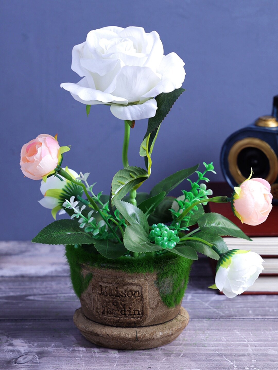 A Vintage Affair-Home Decor White & Pink Laura Artificial Flower With Textured Pot
A Vintage Affair-Home Decor White & Pink Laura Artificial Flower With Textured Pot