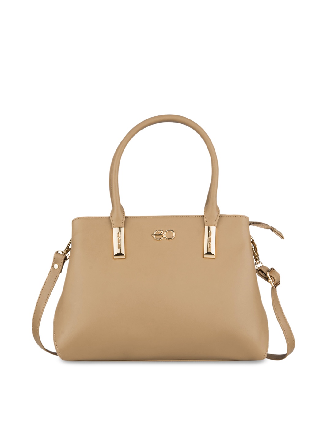 E2O Beige Solid Handheld Bag