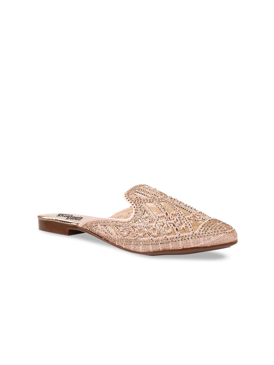 Shoetopia Women Pink Embellished Mules