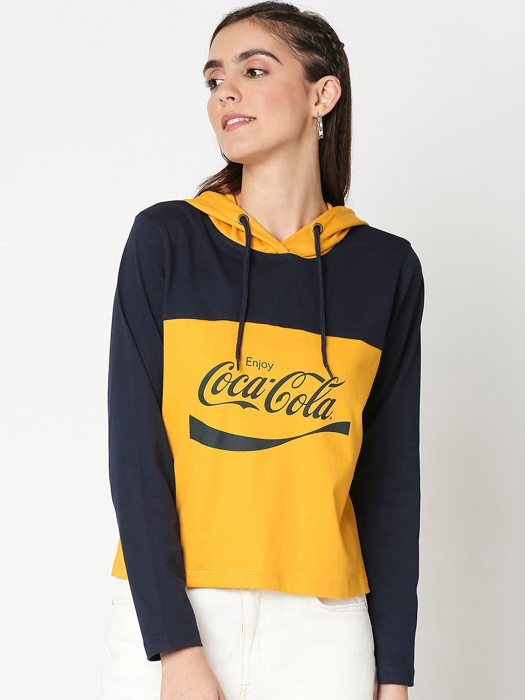 Bewakoof Women Blue Cotton Printed Sweatshirt