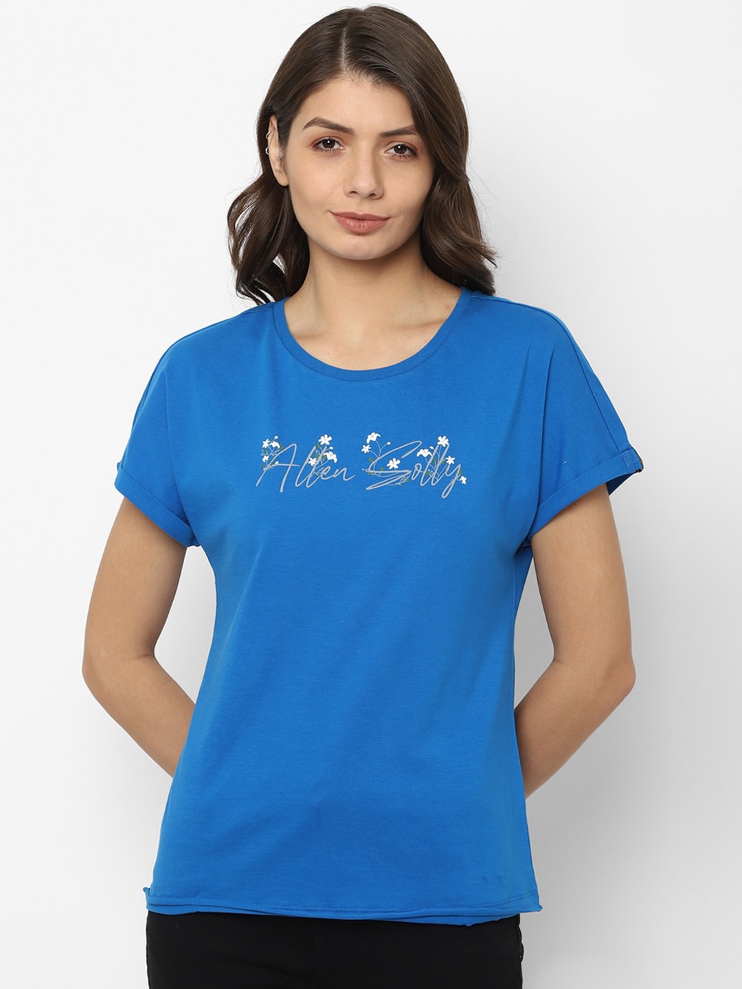 Allen Solly Woman Women Blue Pure Cotton Brand Logo Print Round Neck Pure Cotton T-shirt
Allen Solly Woman Women Blue Pure Cotton Brand Logo Print Round Neck Pure Cotton T-shirt