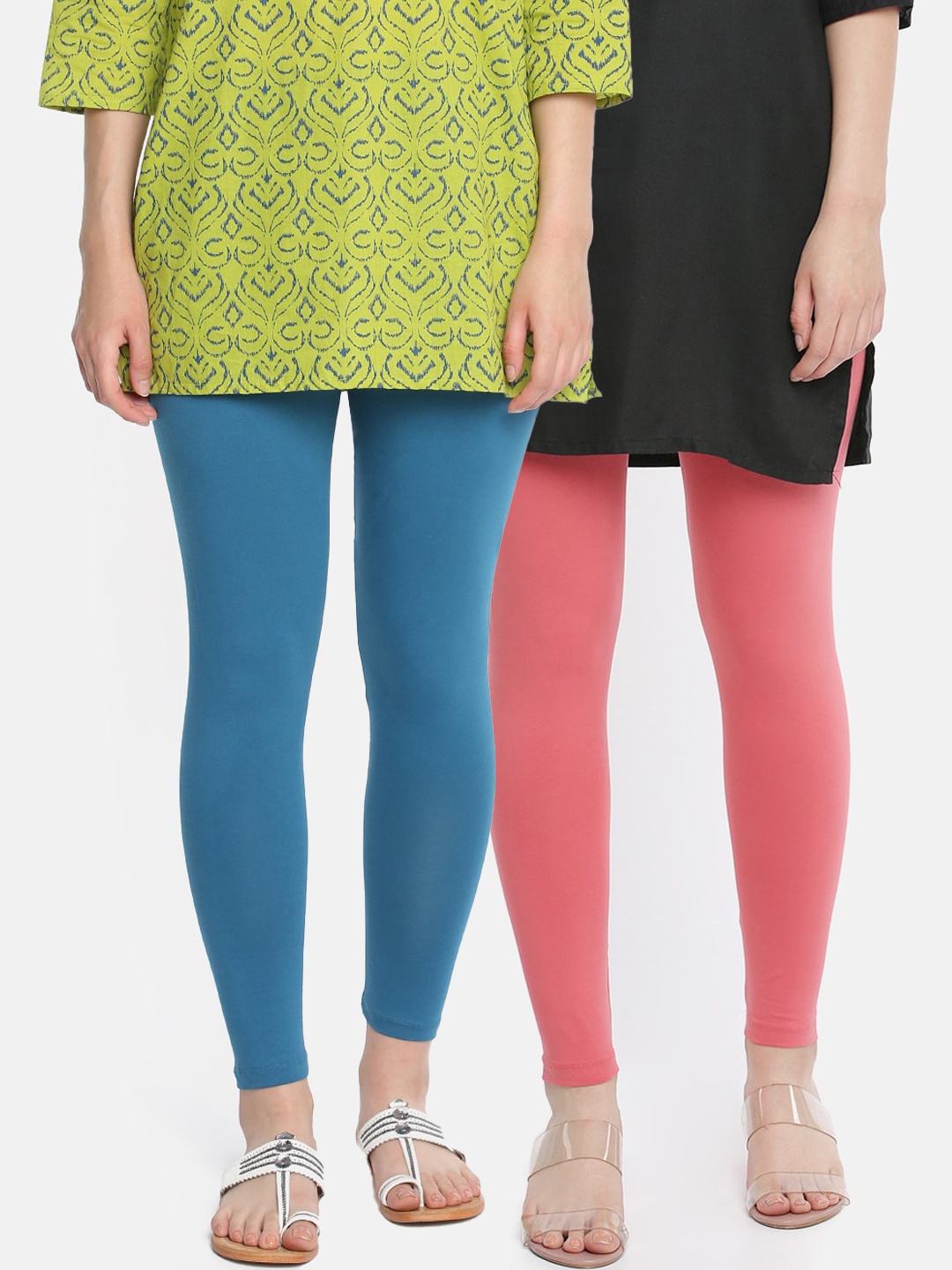 Dollar Missy Women Pack of 2 Solid Slim-Fit Ankle-Length Cotton Leggings, Pink
Dollar Missy Women Pack of 2 Solid Slim-Fit Ankle-Length Cotton Leggings, Pink