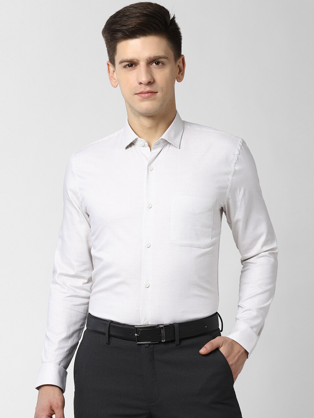 Peter England Elite Men White & Beige Self Micro Ditsy Design Slim Fit Formal Cotton Shirt
Peter England Elite Men White & Beige Self Micro Ditsy Design Slim Fit Formal Cotton Shirt