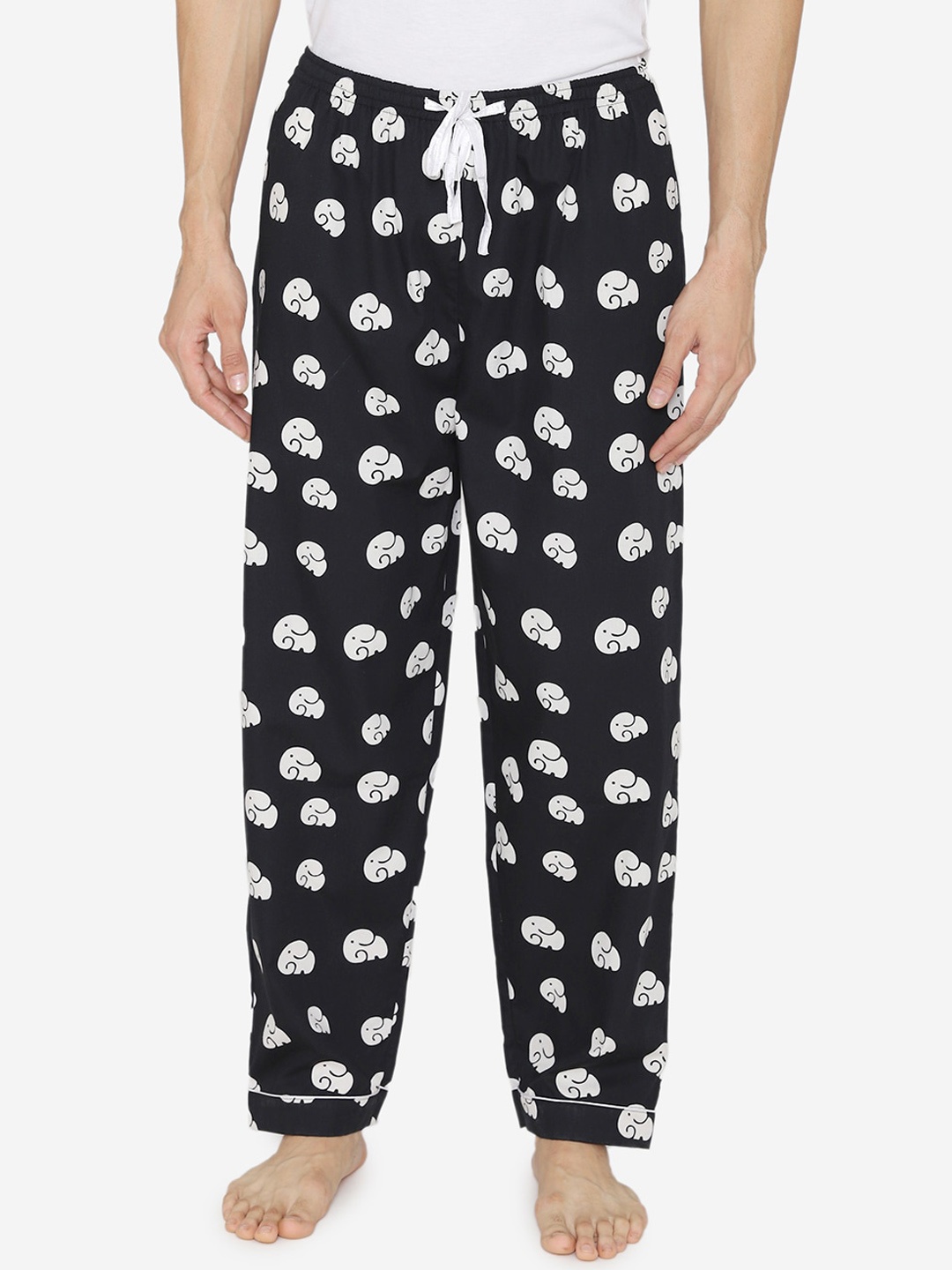 Fluffalump Men Black Printed Lounge Pant