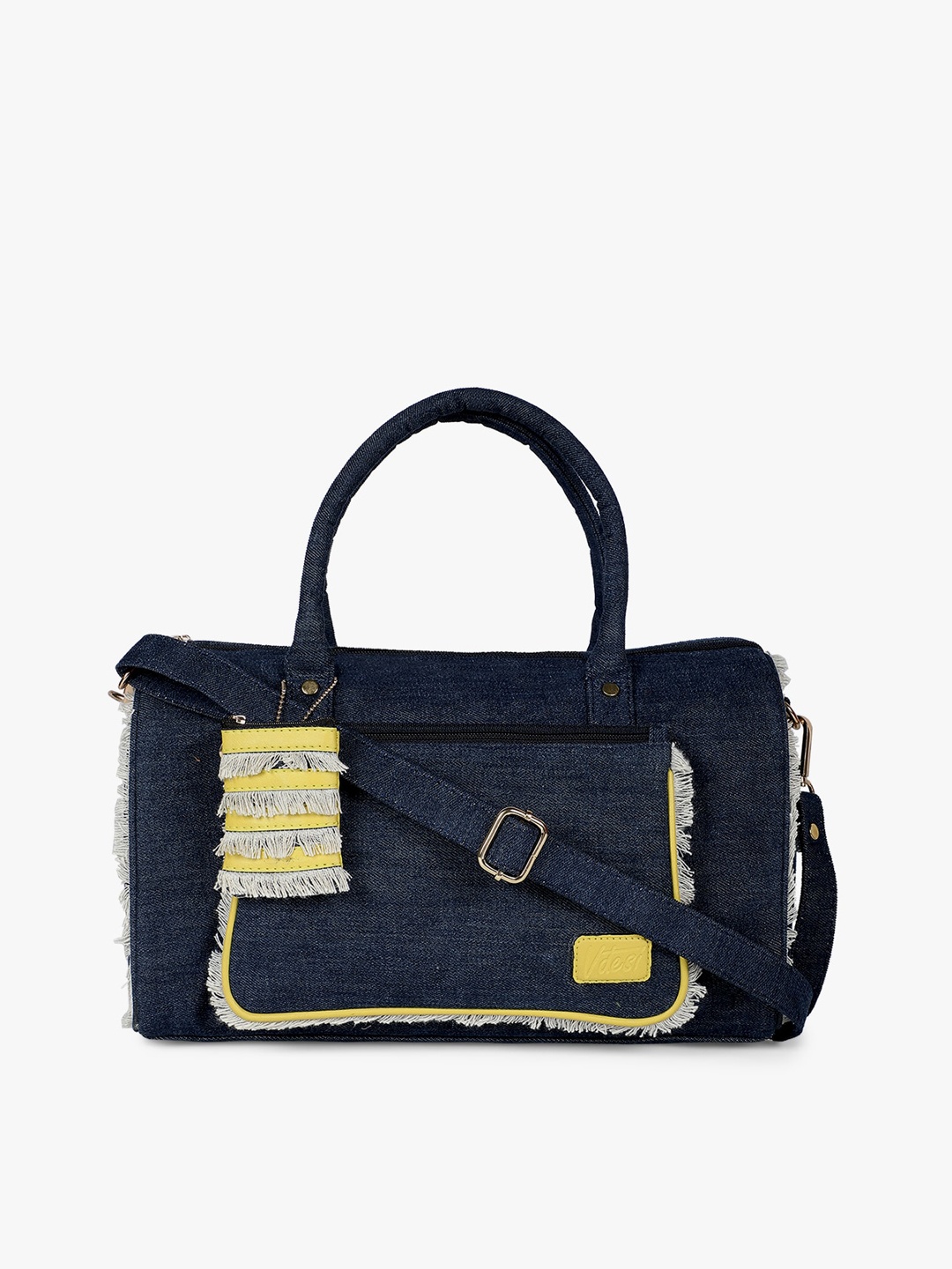 Vdesi Navy Blue Solid Handheld Bag