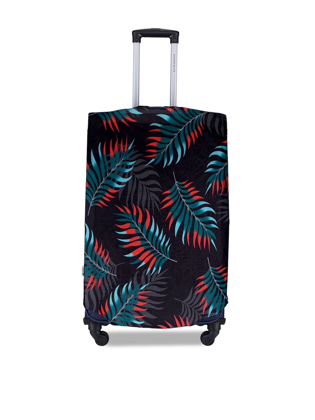 Cortina Blue & Green Printed Protective Medium Trolley Bag Cover, Multi