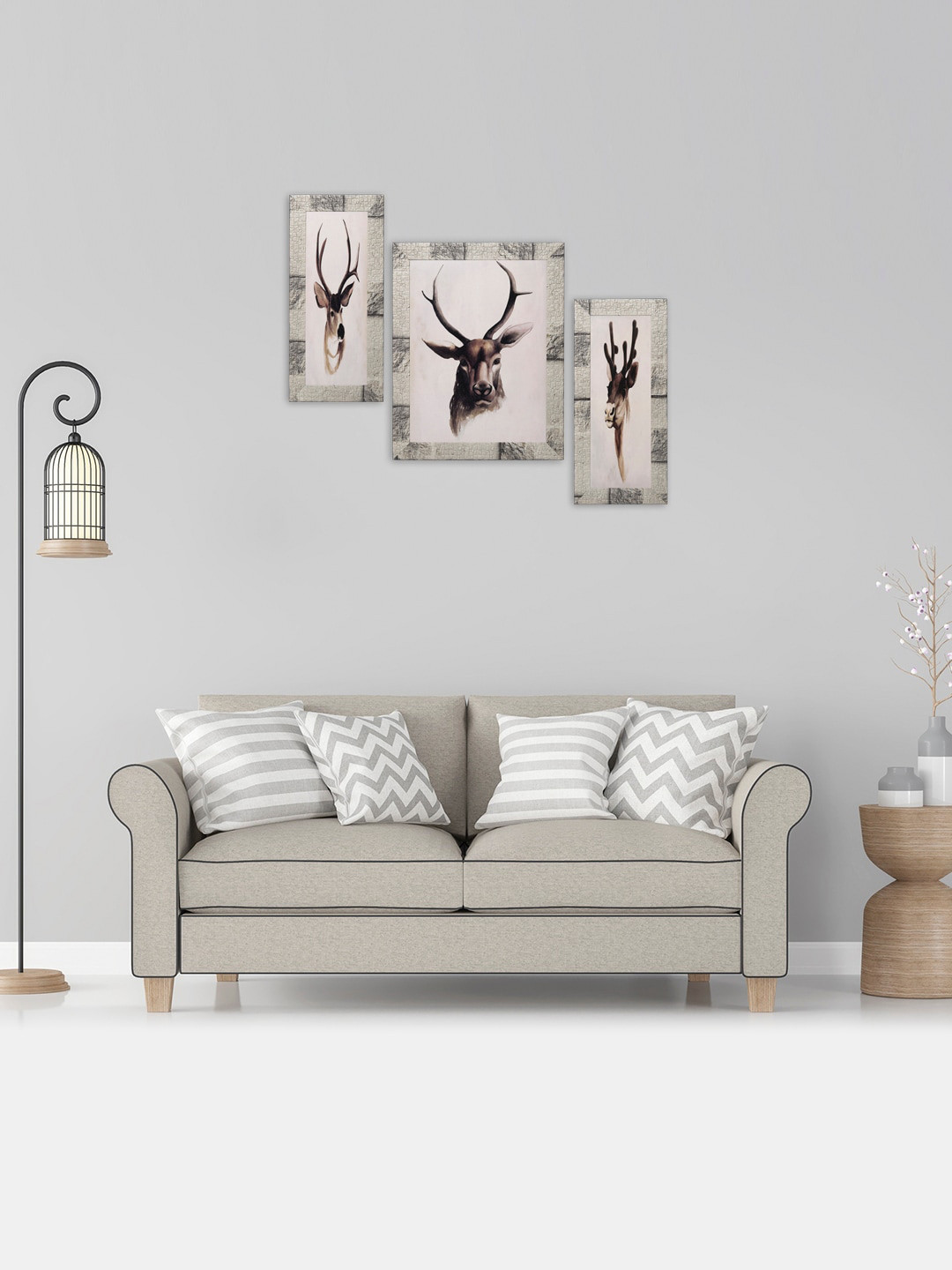 Indianara Set Of 3 Digital Deer Printed Framed Wall Paintings, Grey
Indianara Set Of 3 Digital Deer Printed Framed Wall Paintings, Grey