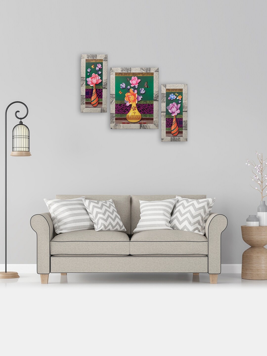 Indianara Set Of 3 Digital Grey & Green Flowers In Vases Printed Framed Wall Paintings
Indianara Set Of 3 Digital Grey & Green Flowers In Vases Printed Framed Wall Paintings