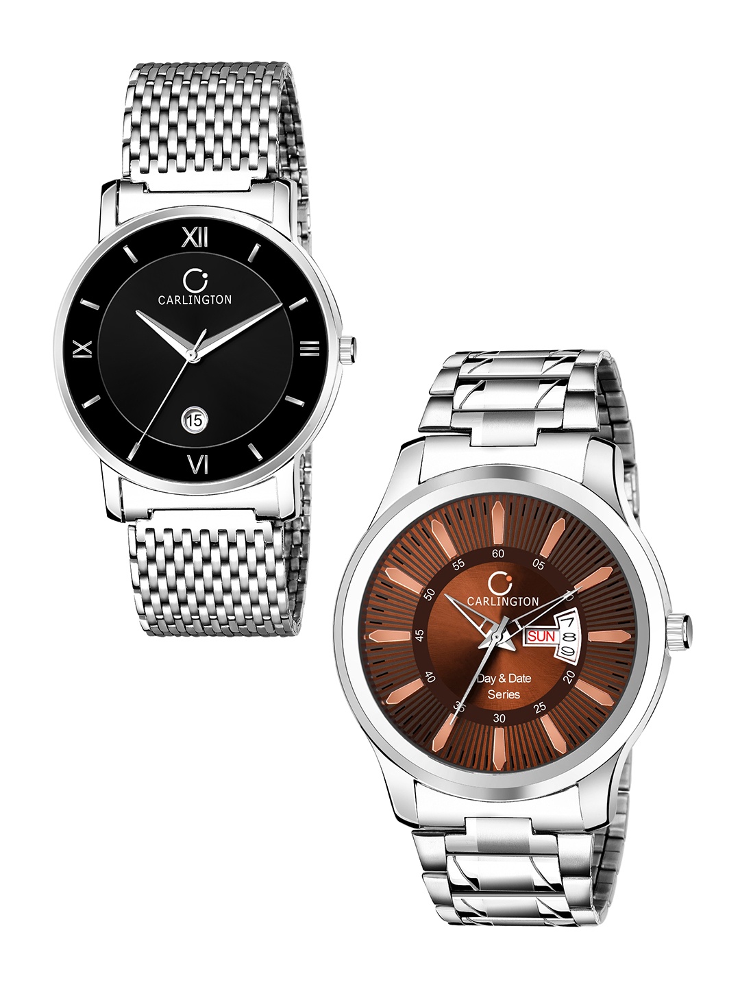 CARLINGTON Men Black Analogue Watch