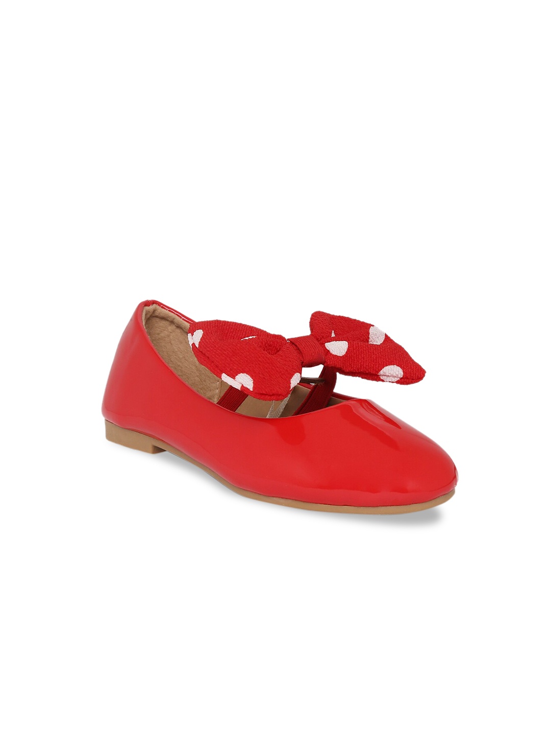 Pantaloons Junior Girls Red Solid PU Ballerinas